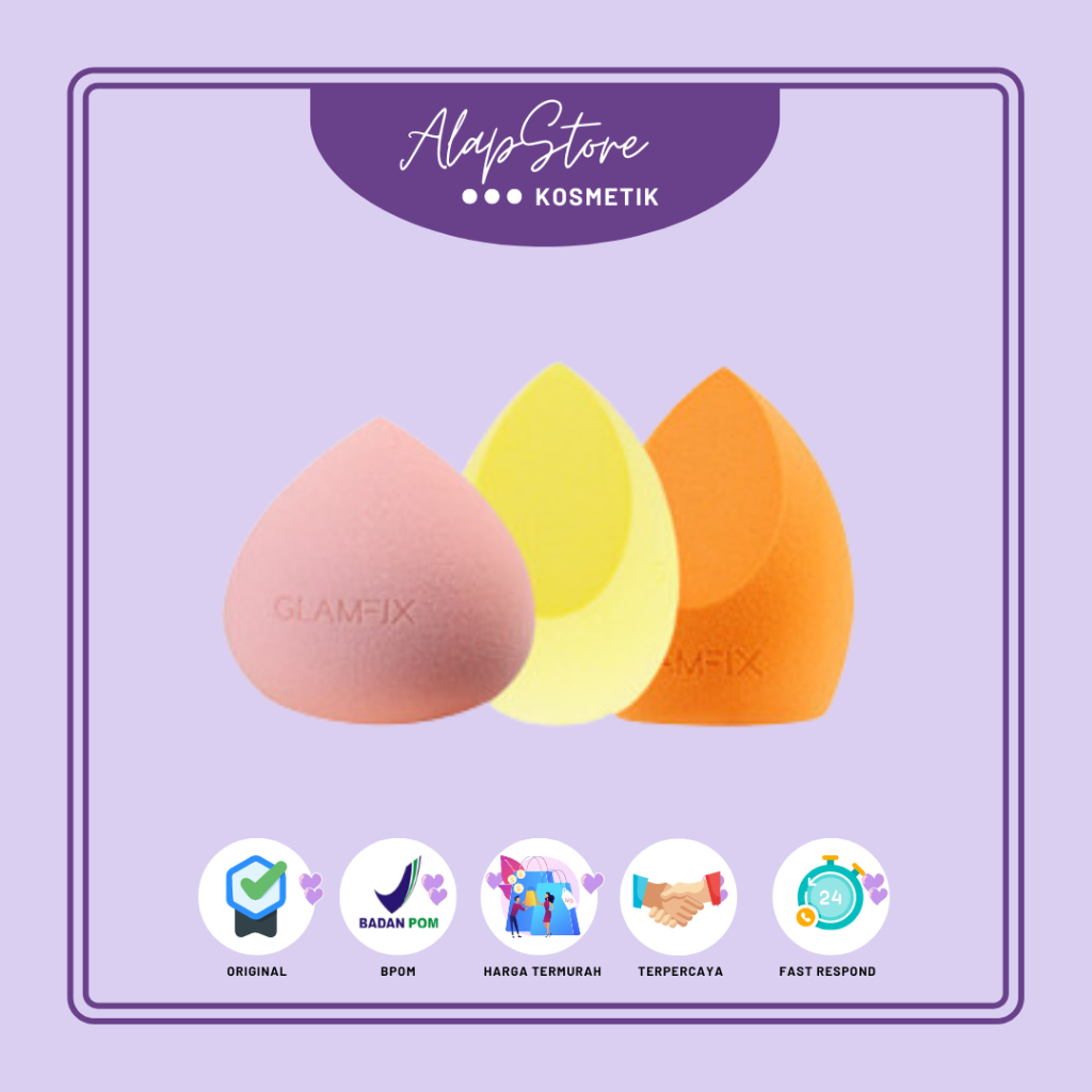 GLAMFIX Fabulous Beauty Sponge _ Beauty Blender Spons Foundation | GLAM FIX Alat Kecantikan Makeup by YOU