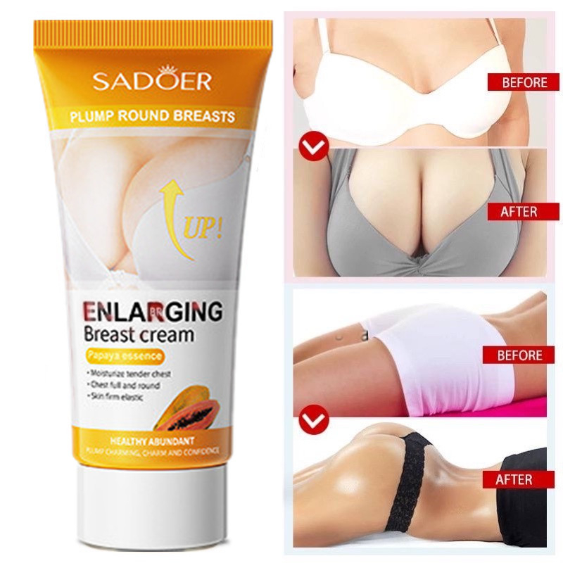 SADOER Papaya Breast Cream Krim Pembesar Pengencang Payudara Natural 60gr Breast Enhancement Cream