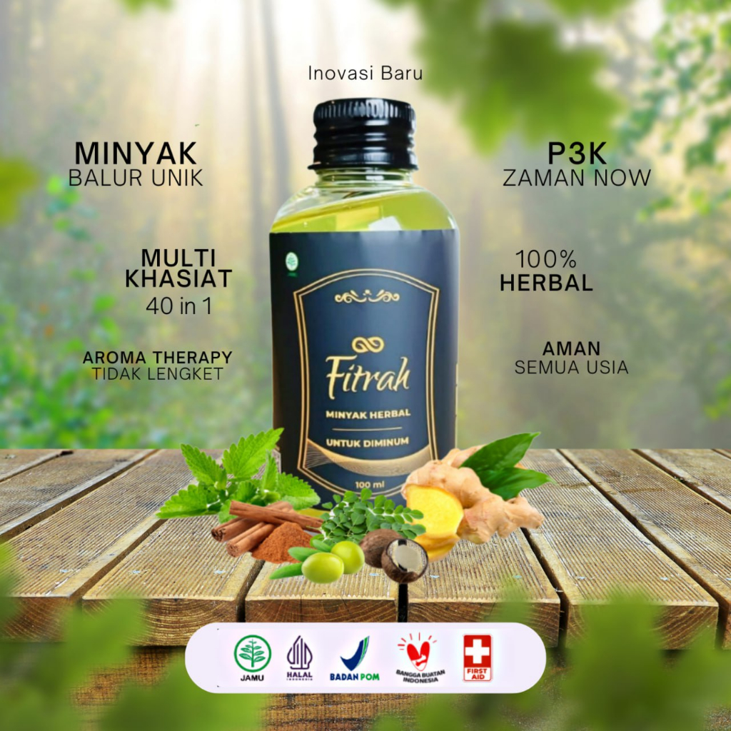 FITRAH HERBAL OIL - Minyak Herbal Multi Khasiat - Untuk Diminum &amp; Dibalur - BISA COD