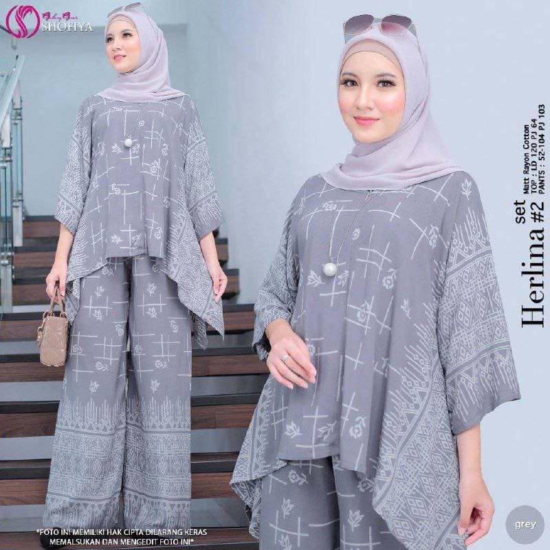 JUMBO / Setelan Wanita Waka Kinasih Jumbo Set By Batik AW Size Jumbo Busui Rayon Tebal - Setelan Jumbo / Set Wanita