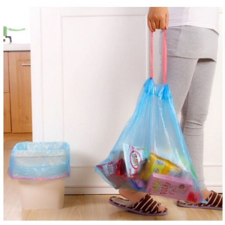 Kantong Plastik Sampah Roll Jumbo Tali Besar 45X50cm Tebal Bening Tas Kresek Sampah Dapur Gulung Serbaguna