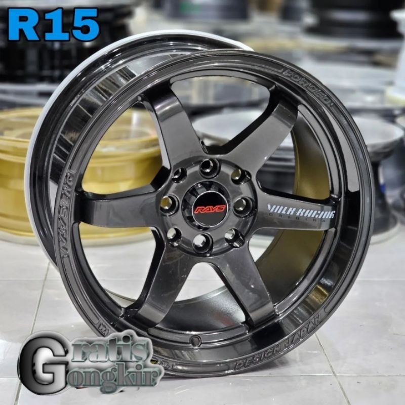 velg racing te37 rota ring 15x7/8.5 velg mobil murah r15 avanza mobilio jazz brio dll