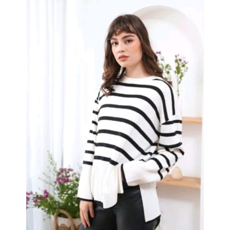 Sweater rajut oversize-Haru-Knit/Sweater wanita atasan Rajut