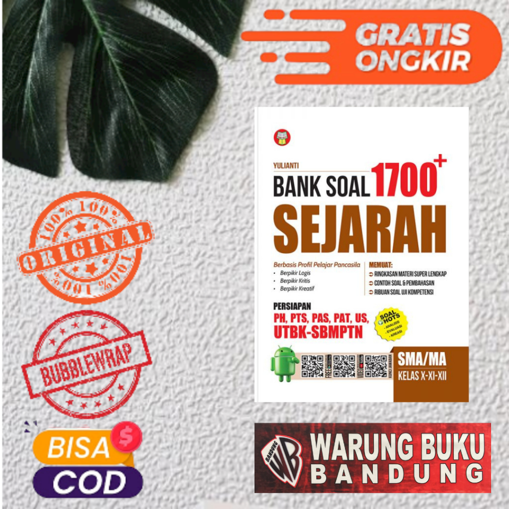 BUKU BANK SOAL 1700 PLUS SEJARAH SMA/MA KELAS 10 11 12