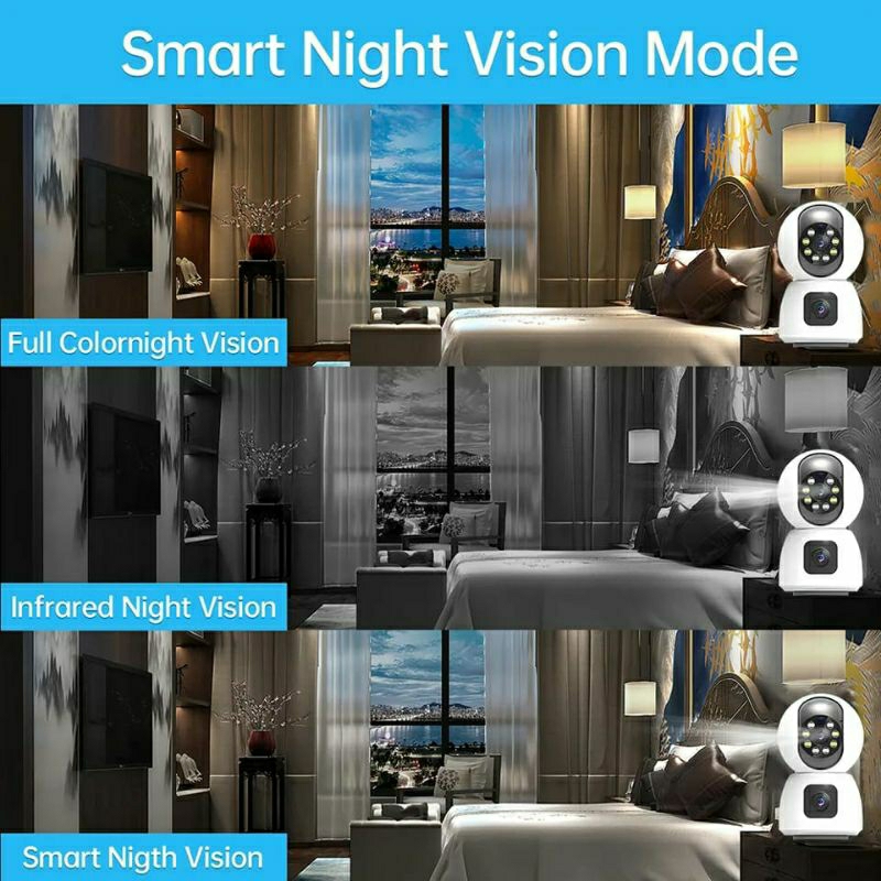 New Ip Camera Cctv V380 8MP Dual Lens Ip Kamera 360 derajat