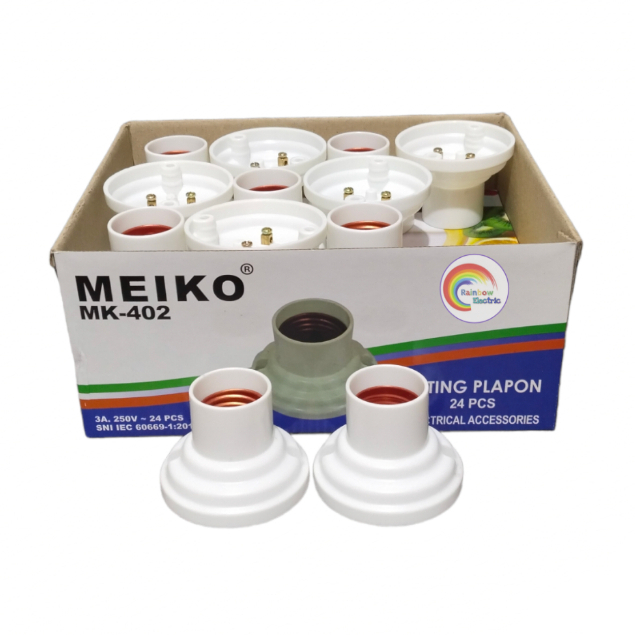 Paket 24 Pcs Meiko Fitting Lampu Plafon Bulat