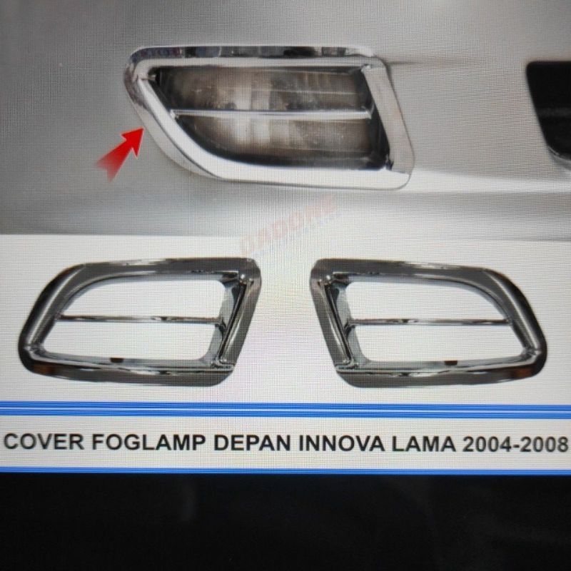 cover ring foglamp bumper depan toyota innova inova 2004 sampai 2008 2007 2006 2005 crome chrome