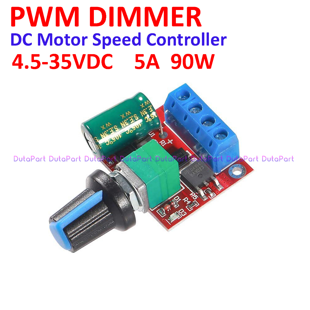 PWM DC 4.5-35V 5A 90W Dimmer Motor Speed Controller Lampu LED Dimer