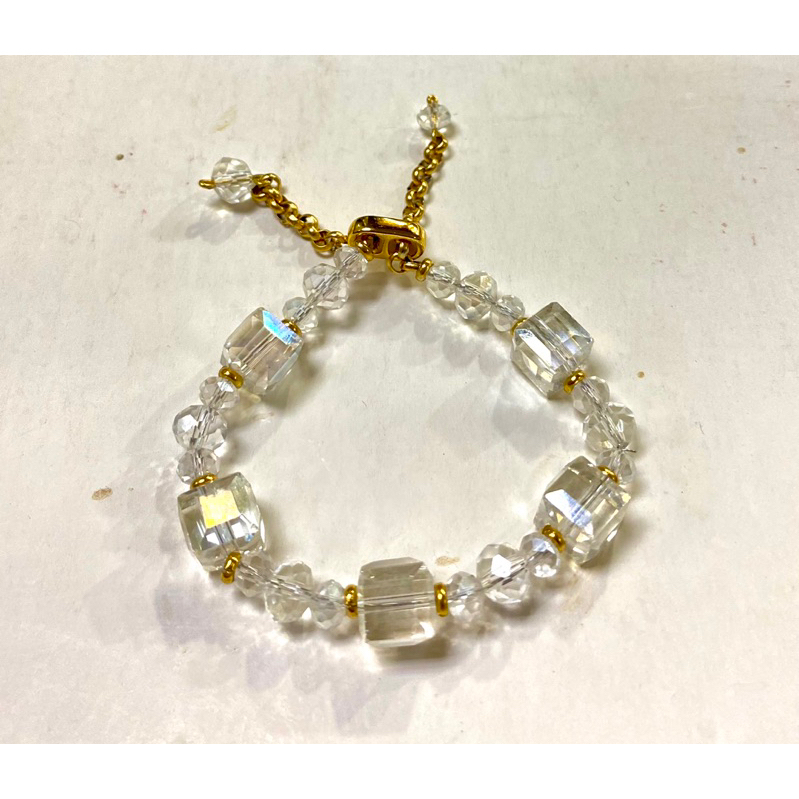 gelang titanium serut kristal