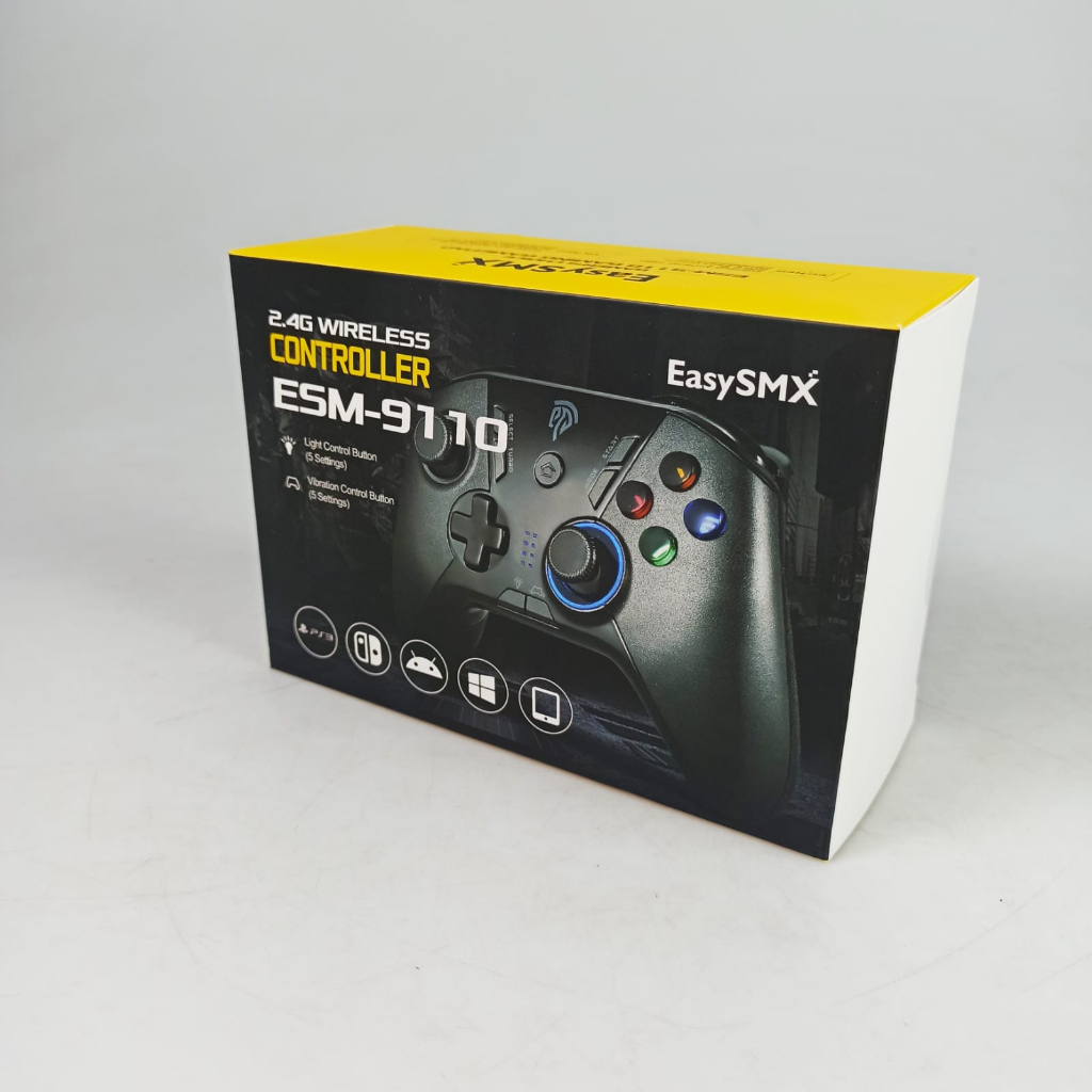 EasySMX Gamepad Wireless Gaming Controller 2.4G Dualshock PC Android - Black