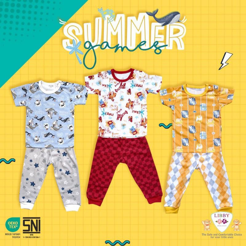 LIBBY Stelan Oblong Panjang Motif Summer Games Motif Terbaru By Libby (1 stel)