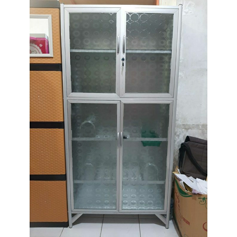 RAK PIRING KACA KERAMIK TERTUTUP | RAK PIRING FULL KACA