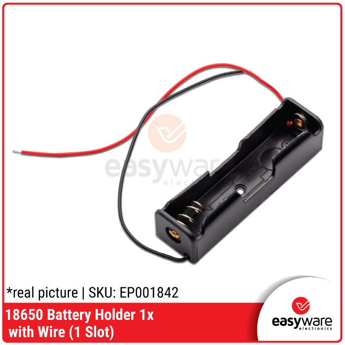 HOLDER BATTERY 18650 1 SLOT DUDUKAN BATERAI 18650 ISI 1 KOTAK BATERAI