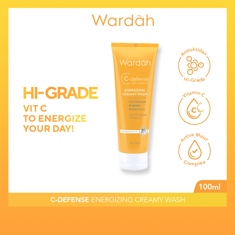 Wardah C Defense Energizing Creamy Wash ( 60ml/100ml )