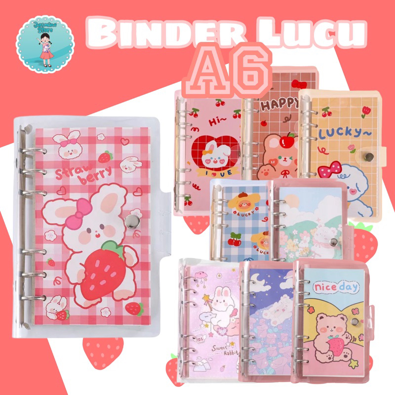 Buku Binder Notebook Aesthetic Colourfull/Buku Binder Buku Tulis Kertas Kotak/Refil Binder/Daily Planner/Journal/Jurnal/Agenda/Notebook/Buku Catatan Lucu/Isi Binder