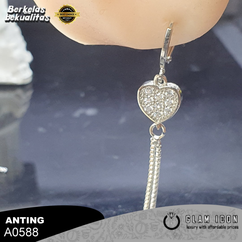 Anting Clip Jurai mata love tabur A0588 ACS