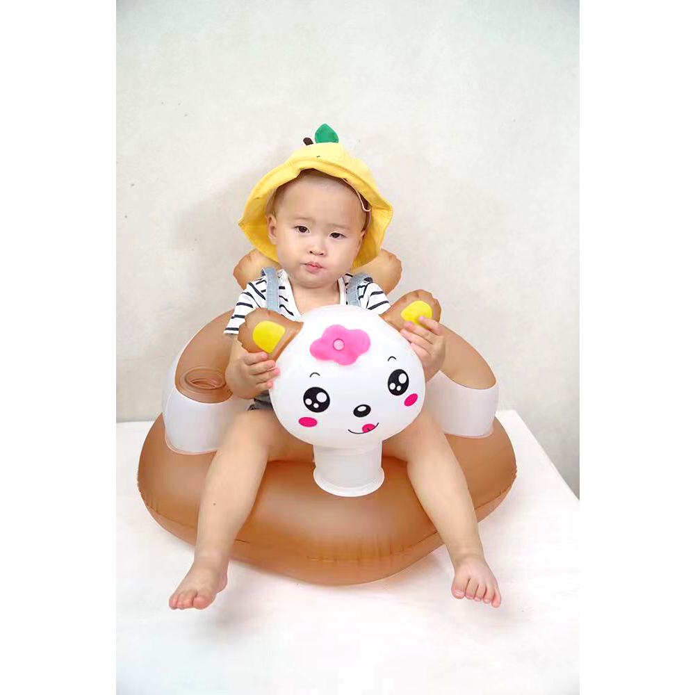 HUAYI MALL 100% jkt ready sofa bayi / kursi bayi pompa untuk belajar duduk, makan, main dan mandi ada musik cocok untuk bayi 4 bulan - 3 tahun modelKucing Kafe Musik