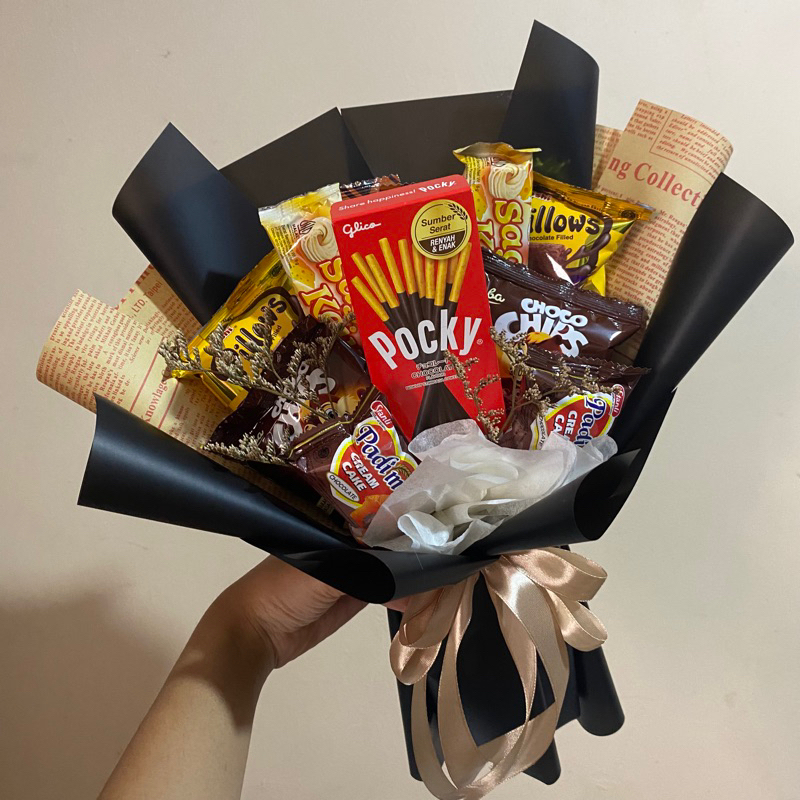 Buket Snack [free packing] bouquet bucket medium murah wisuda/birthday/graduation