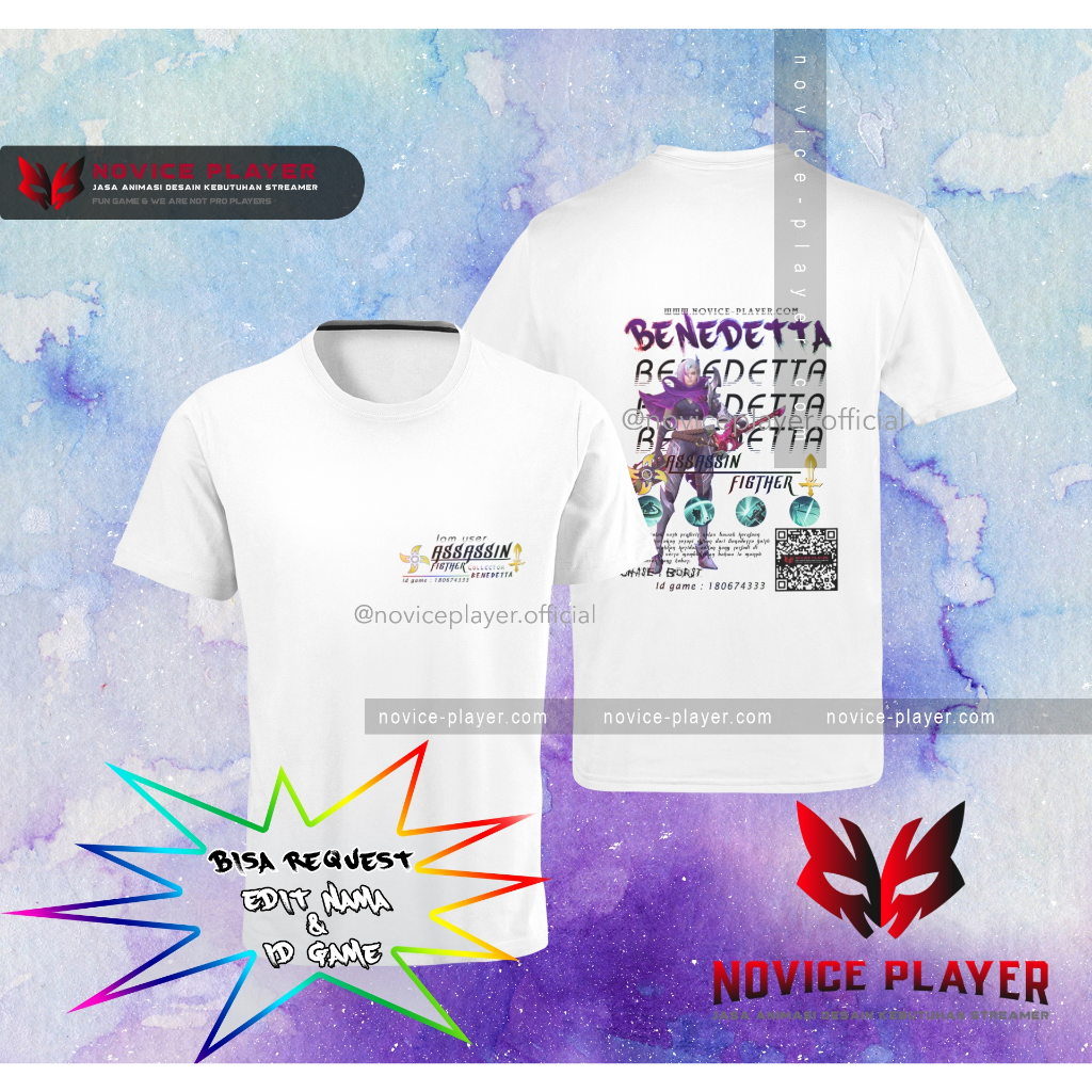 Kaos Benedetta Collector Mobile Legends 1 | Warna Putih