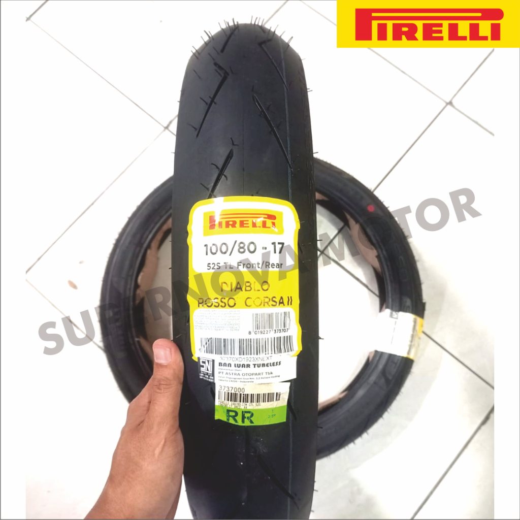 BAN LUAR PIRELLI 80/80-14, 80/90-14, 80/90-17, 100/80-17 PIRELLI DIABLO ROSSO SPORT TUBELESS