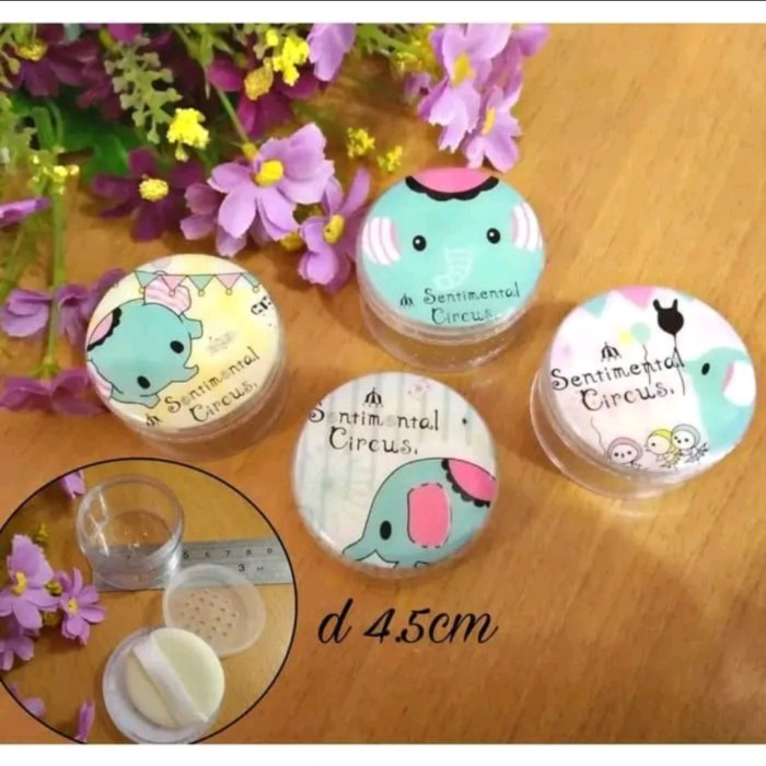 TEMPAT BEDAK TABUR MINI LOOSE POWDER TRAVEL CARTOON