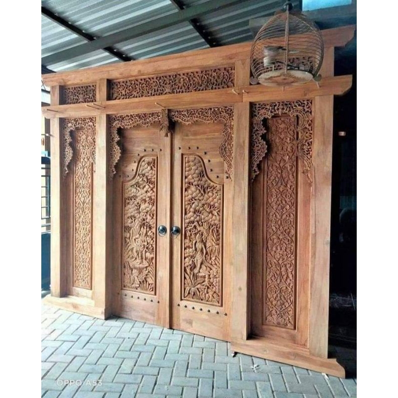 pintu ukir style bali/gayor bali/gebyiok ukir