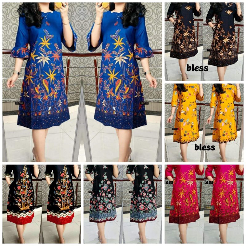 dress / tunik batik formal premium allsize dan jumbo
