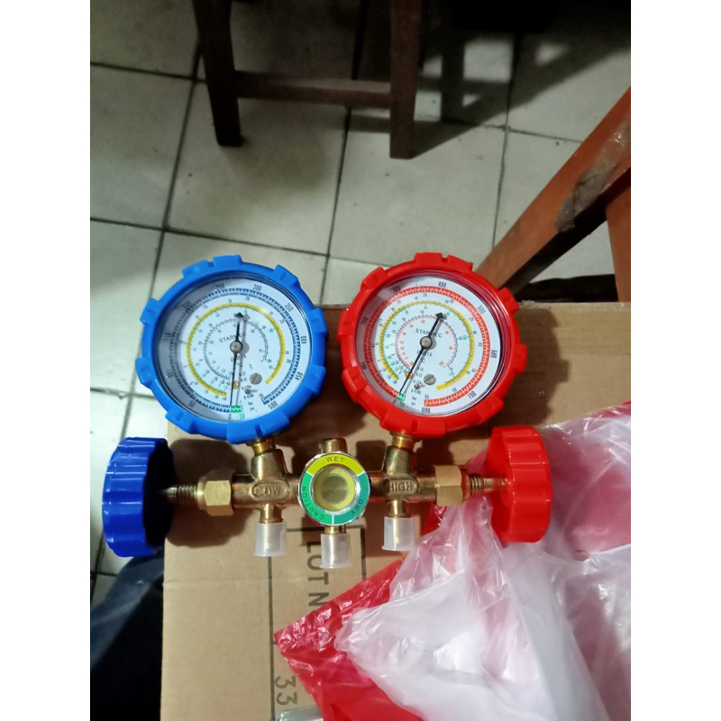 manifold dan selang ganti ke manifold double set