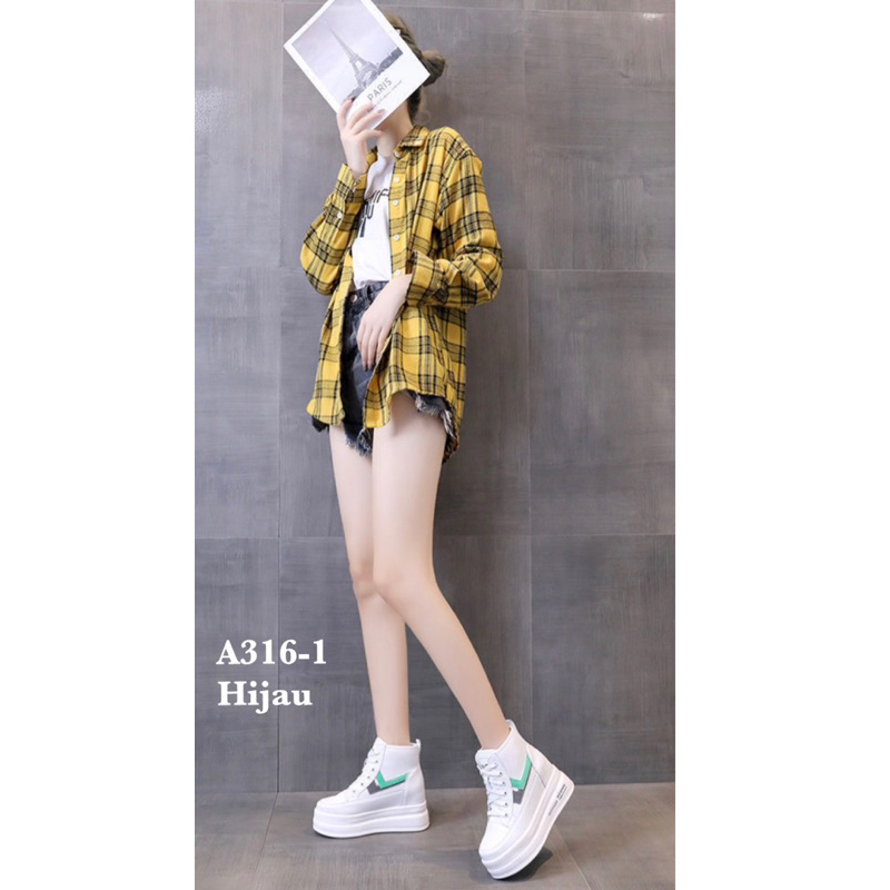 Sepatu wedges korea  A316-1