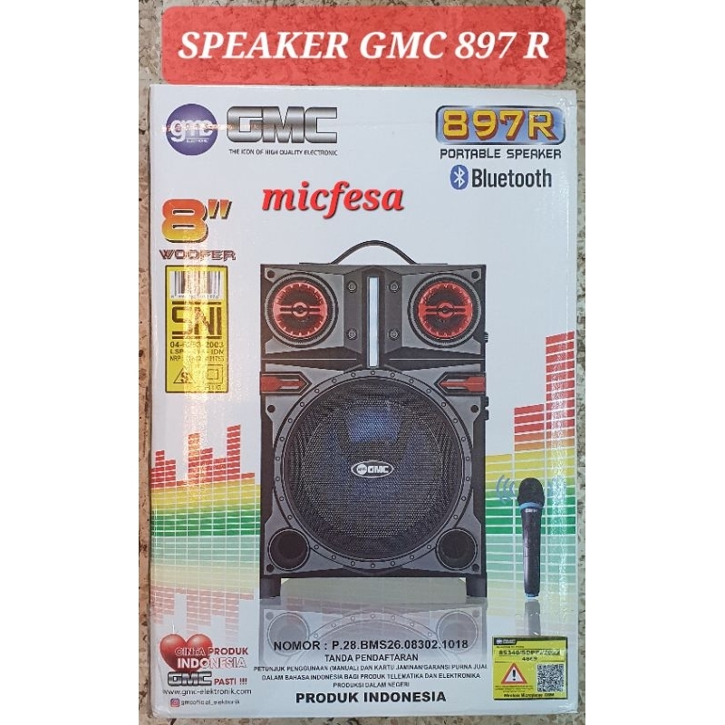 GMC SPEAKER Bluetooth 8" 897 H,897 R ,897 S