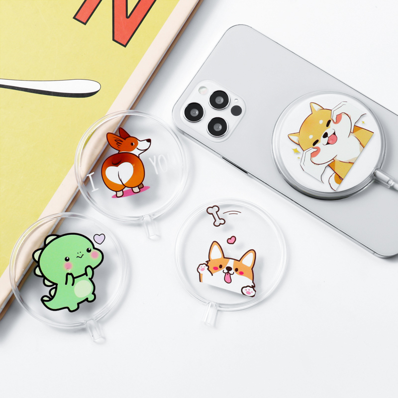 [ TOMCASES ] MAGNETIC MAGSAFE CHARGER PC CASE TRANSPARENT CUTE CARTOON COVER iPHONE