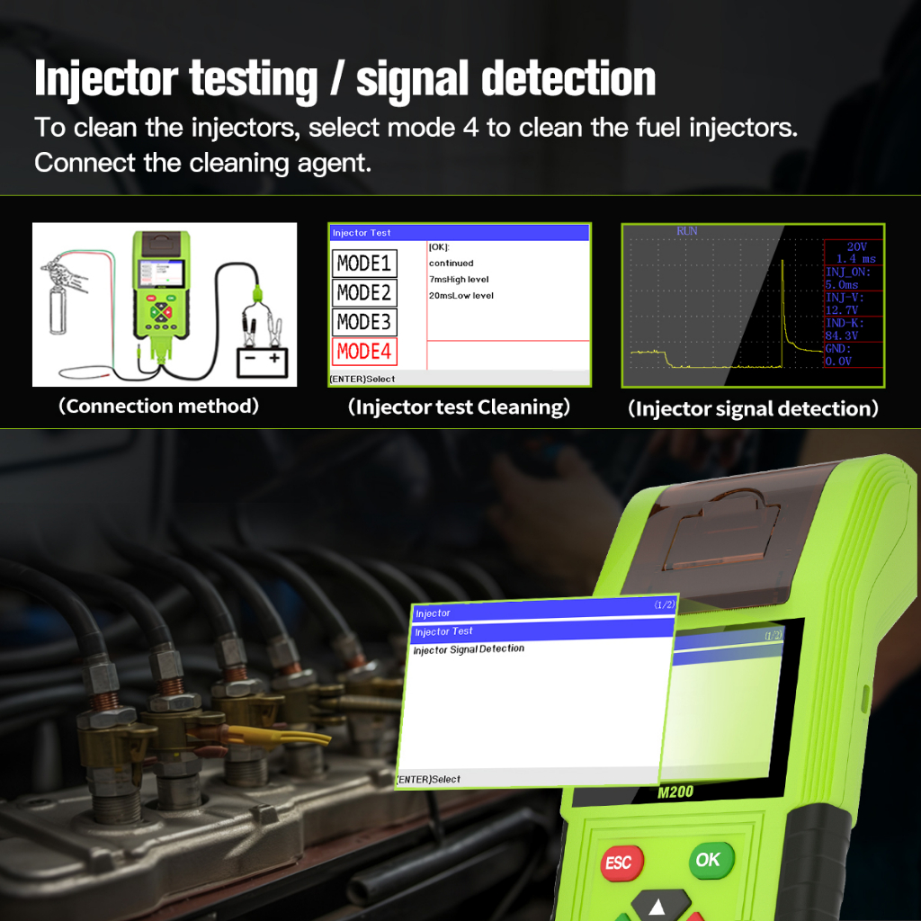 New Scanner JDiag M200 Motorcycle Diagnostic Scanner Battery Analyzer Automotive Testing 3in1 Multi-purpose Machine