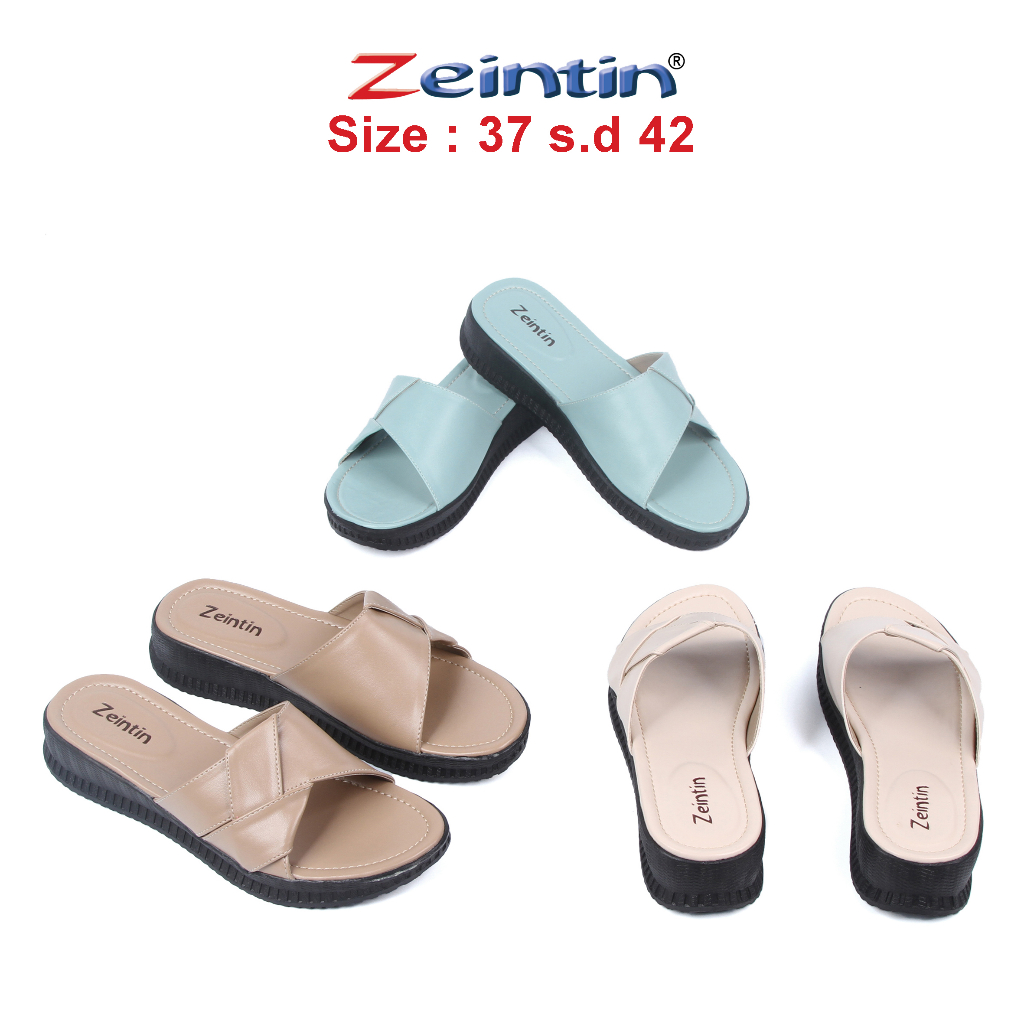 Zeintin - Sandal Wanita Wedge Wanita Sendal Cewek Kekinian Bahan Sintetis Original Zeintin HP