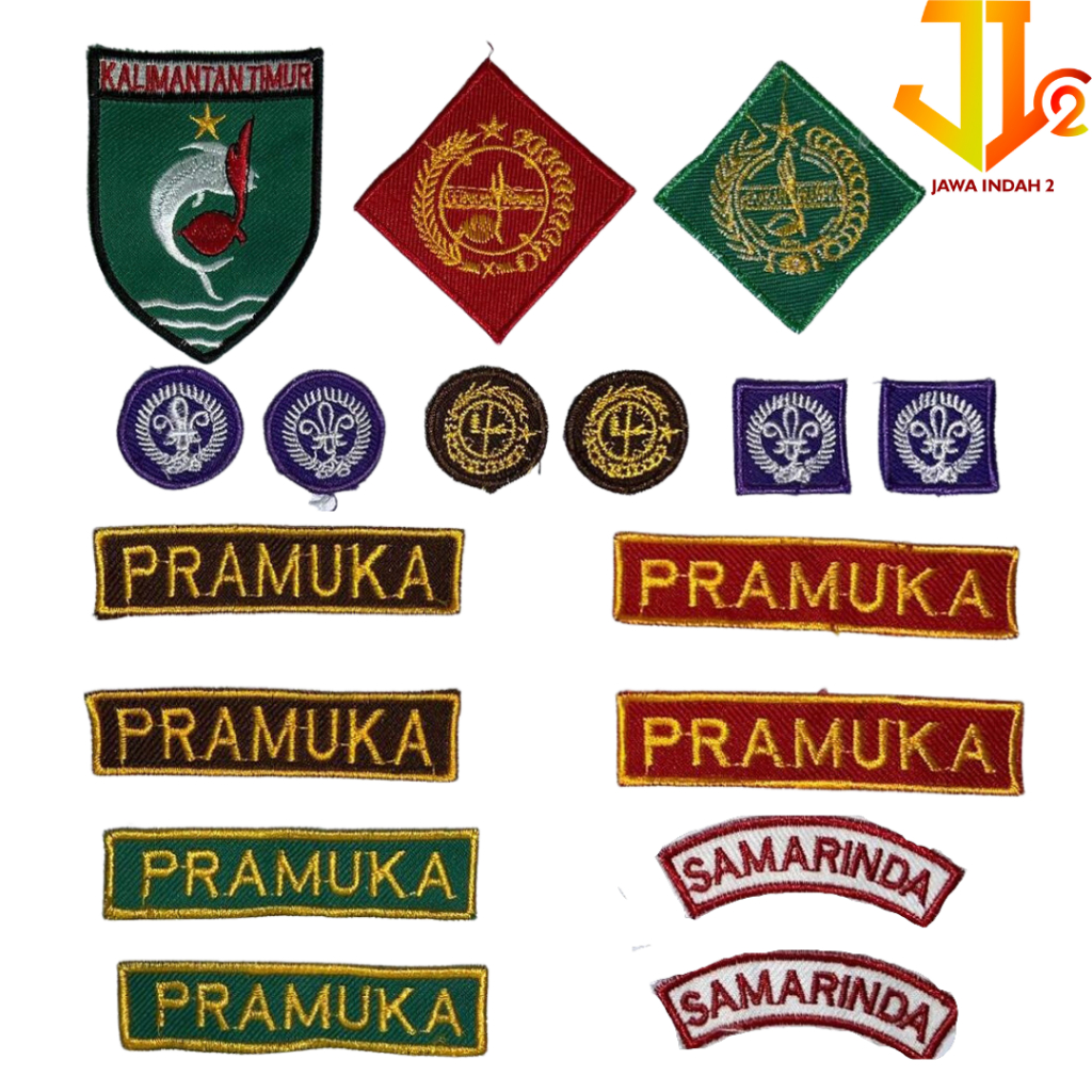 ATRIBUT AKSESORIS PRAMUKA,BORDIR PRAMUKA