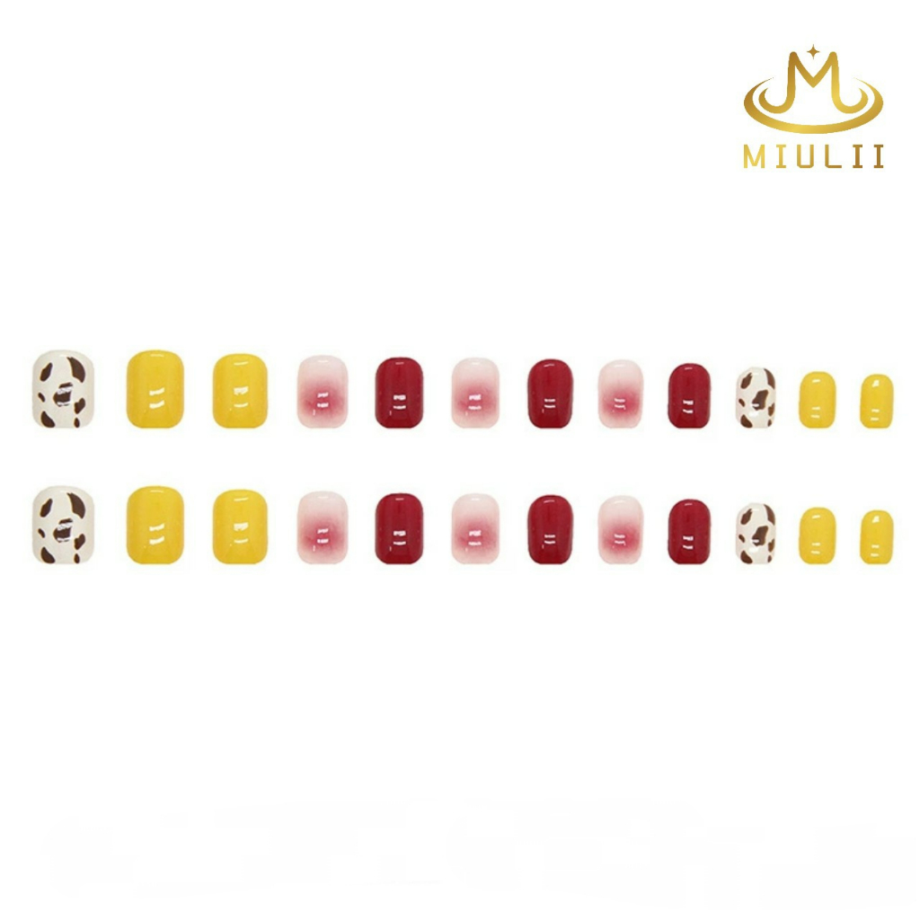 MIULII / KUKU PALSU A0739  / 24PCS / 3D / NAIL ART / PREMIUM / CUTE / FREE LEM JELLY / KUTEK