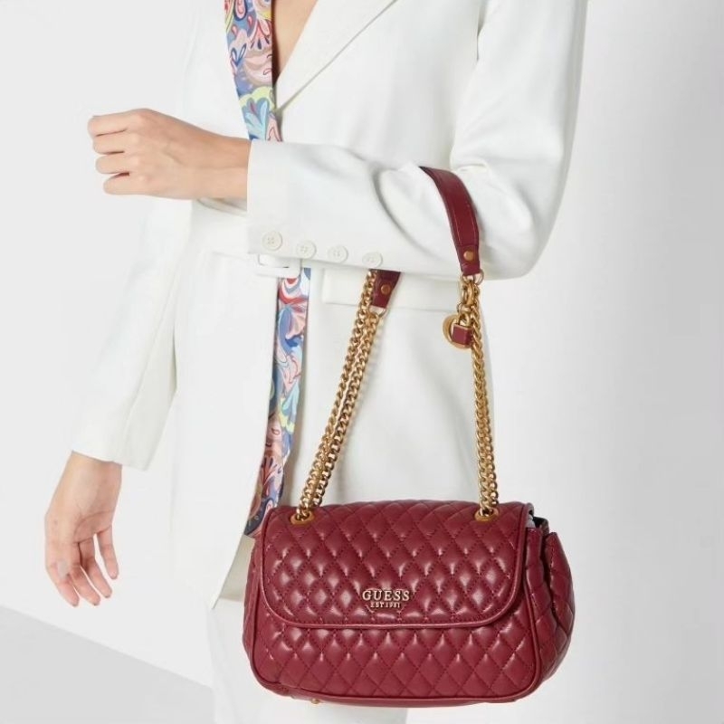 GUESSS Maila Quillted Crossbody Bag Giftset Include Box