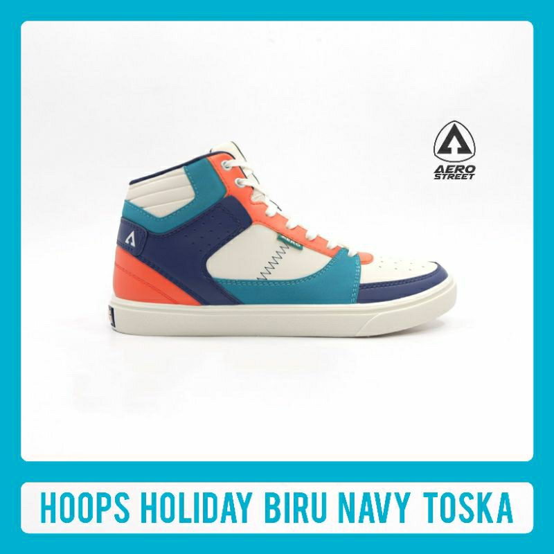 Aerostreet Hoops Holiday Biru Tua Toska size 45 - New