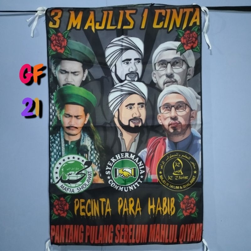 Bendera printing 3 MAJELIS 1 CINTA