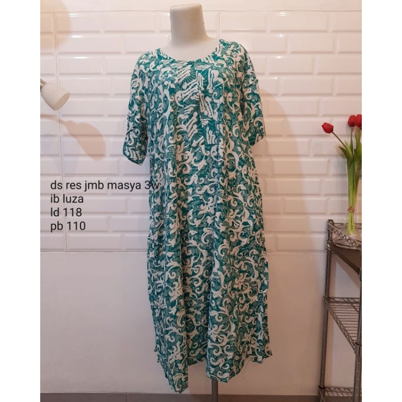 Daster Resleting Depan Busui Friendly Batik Lu-Za