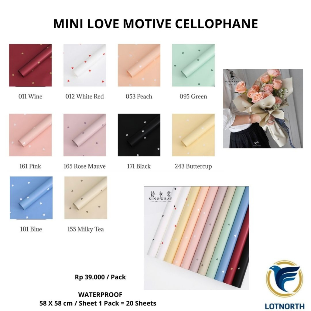 

MINI LOVE MOTIVE CELLOPHANE | CELOPHEN HATI KECIL | UNIK DNA CANTIK