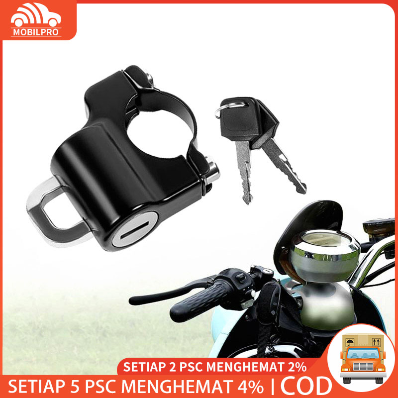 Kunci Gantungan Helm Motor Aluminum Alloy Gembok Pengaman Helm Anti Maling Helmet Lock Anti-Theft