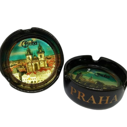Praha souvenir oleh oleh ceko asbak keramik unik lucu - N.1354