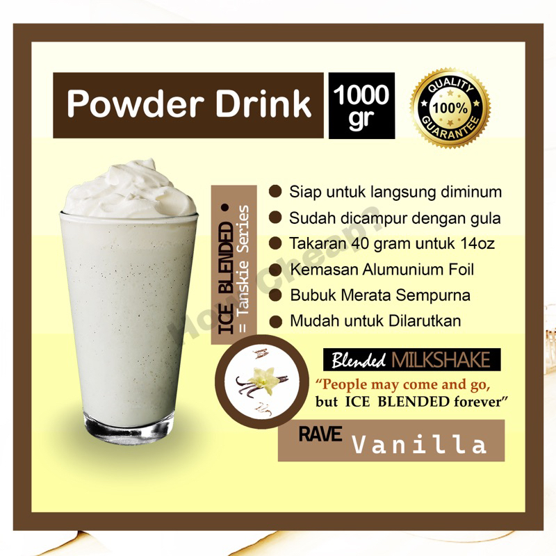 Vanilla Blend 1kg Milkshake [Ready to Drink] #038