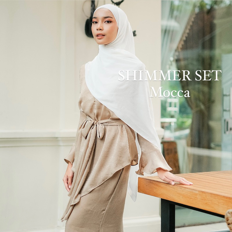 SHIMMER SET DRESS PADAKA ATTIRE- Bridesmaid Pesta Promnight Pesta Fashion muslim one set malay