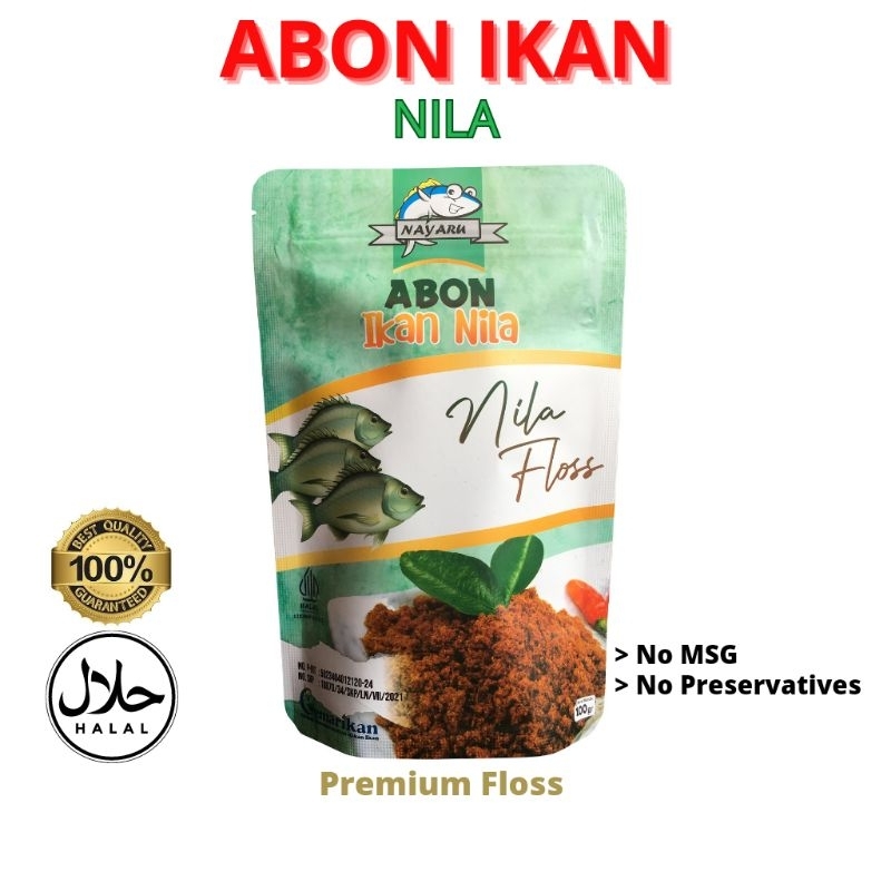 

Abon Ikan Nila Premium Floss 100g MPASI Ibu Hamil Anak NOn Pengawet Lezat Gurih Nikmat cemilan snack