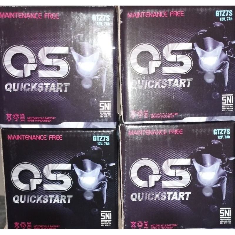 aki gtz 7s merk qs untuk motor vario 125,vario 150, satria fu