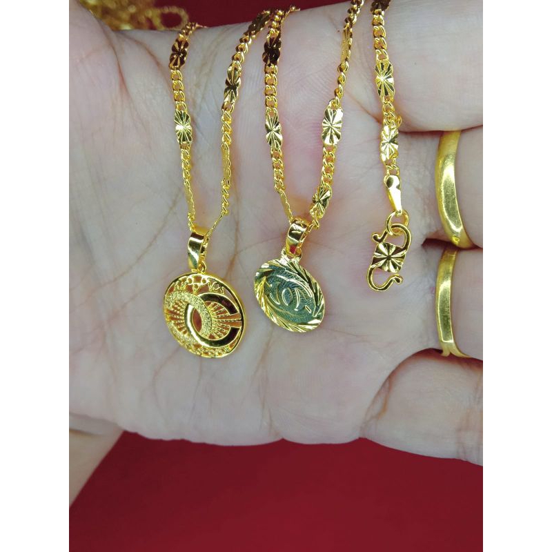 kalung rantai tempe cc lapis emas 24k