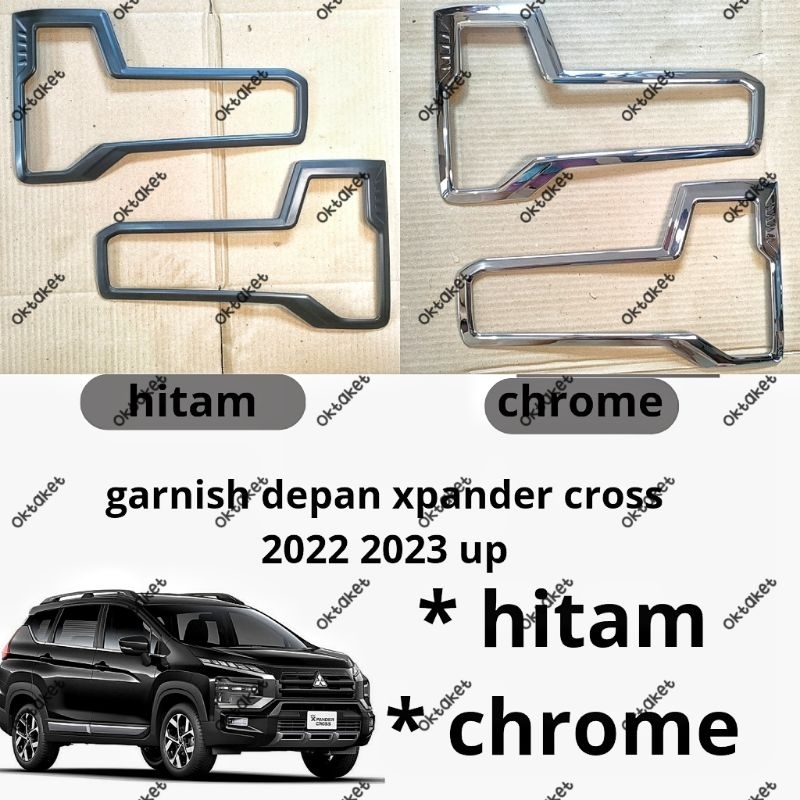 garnish lampu belakang Xpander cross 2022 2023 2024 Hitam &amp; Chrome