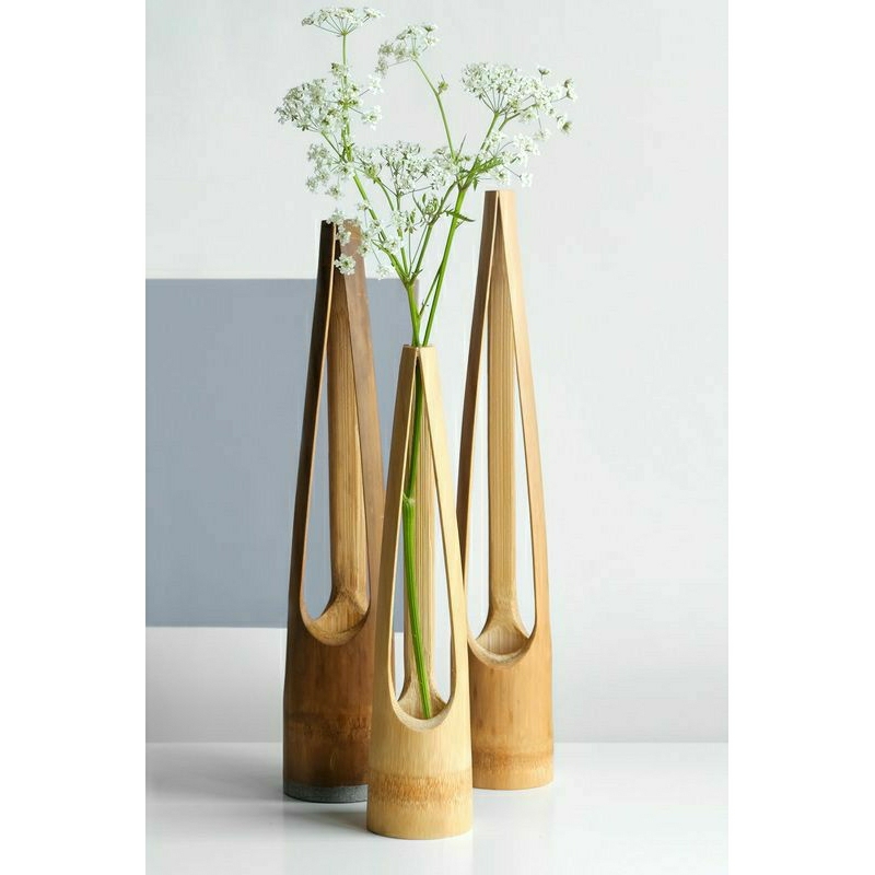 pot bambu minimalis multipungsi panjang 25cm