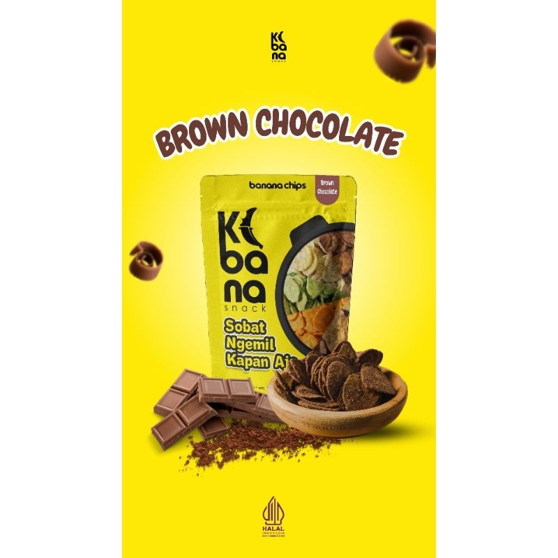 

KERIPIK PISANG KIBANA - BANANA CHIPS VARIAN RASA BROWN CHOCOLATE